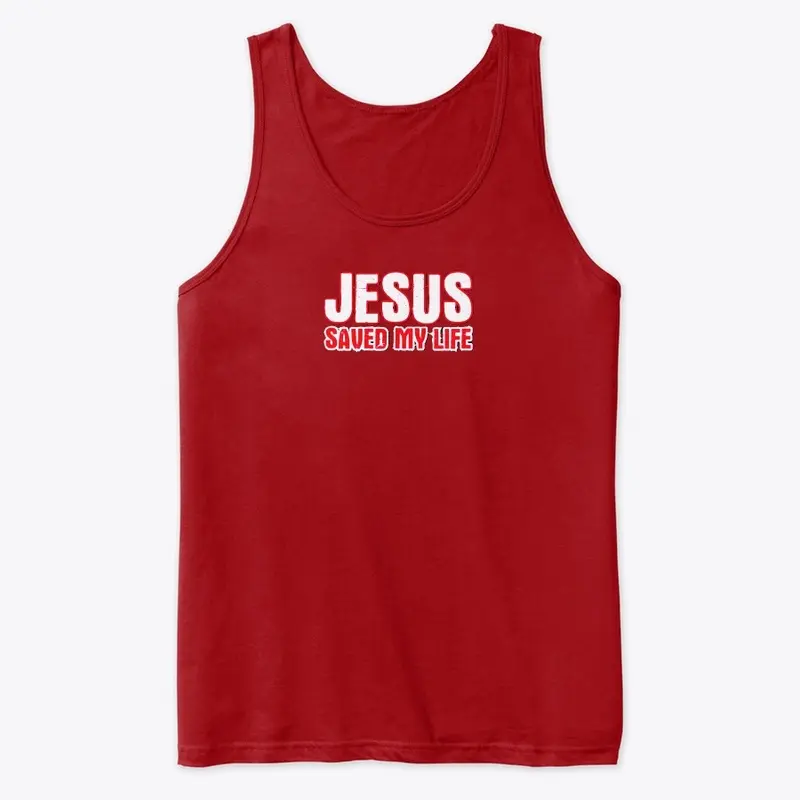 WHITE TEXT - MENS TANK